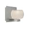 Besa Lighting Keno Vanity, White Sand, Satin Nickel Finish, 1x60W Halogen 1WF-KENOWH-SN - alternate 1